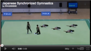 Beautifully choreographed synchronized gymnastics
