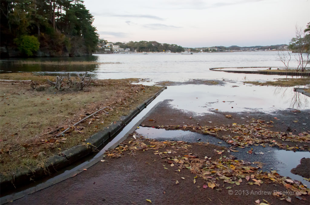 Matsushima bay at much higher tide 2012